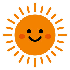 太陽　笑顔　ニコニコ　イラスト