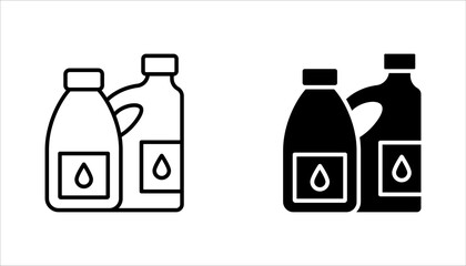 Cleaning products icon set. household cleaning and housekeeping thin line symbol. vector illustration on white background