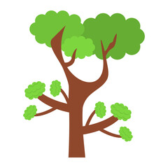 Obraz premium Cute Tree Vector Icon