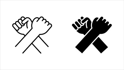 Obraz premium Rivalry linear icon set. Friendly contest, competitive interpersonal relationship symbol. vector illustration on white background