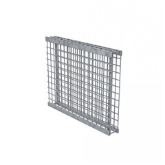 Grating wire fence panels,  Metal wire mesh panel in industrial gray color  , isolate, no background