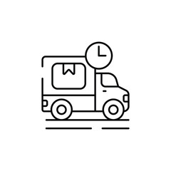 Delivery Time icon design with white background stock illustration