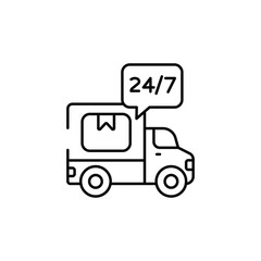 Hr Delivery Service icon design with white background stock illustration