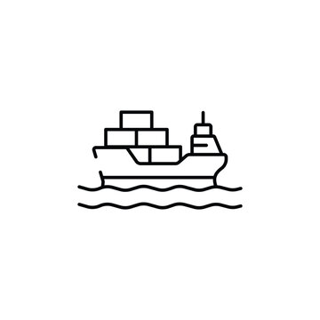 Cargo icon design with white background stock illustration