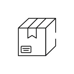 Parcel icon design with white background stock illustration