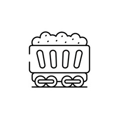 Cargo Train icon design with white background stock illustration