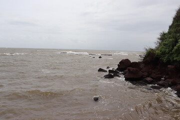 Fototapeta premium Goa is a beautiful coastal state in India, it is famous for its nightlife and adventure sports, its a place for fun filled vacation with friends and family. The sea and the shore are love for travel.