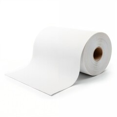 White paper roll on plain background  , isolate, no background