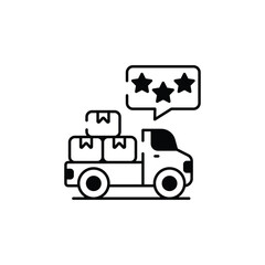 Cargo Feedback icon design with white background stock illustration