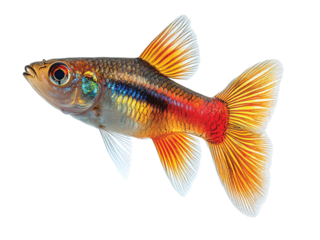 Guppy Fish isolated on transparent background