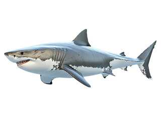 Fototapeta premium Great White Shark isolated on transparent background