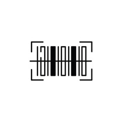 Barcode icon design with white background stock illustration