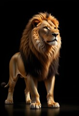 Obraz premium Golden glow lion