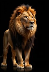 Obraz premium Golden glow lion