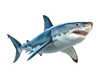 Obraz premium Great White Shark isolated on transparent background