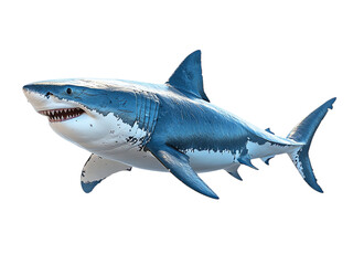 Naklejka premium Great White Shark isolated on transparent background