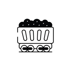 Cargo Train icon design with white background stock illustration