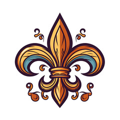 Golden Fleur.de.lis. Elegant Heraldry  Graphic
