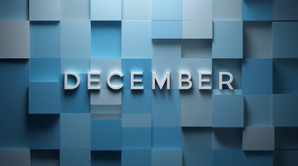 December A Cool, 3D Block Design for Winter's End