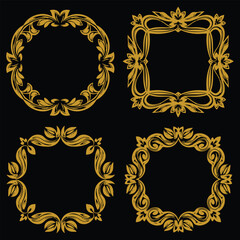 Essential Floral Borders Decorative Collection Foundational Premium Elements