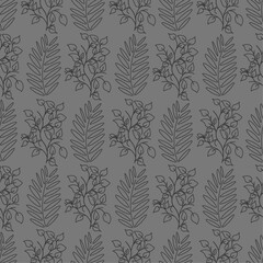 Floral leaves seamless pattern vectlor illustration
