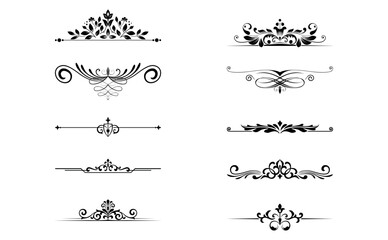Vintage set. Floral elements for design monograms, invitations, frames, menus and labels. Graphic design of the website, cafes, boutiques, hotels, wedding invitations.
