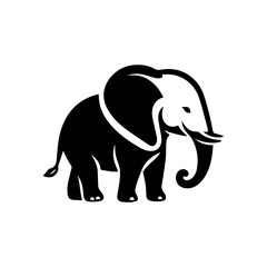 Obraz premium minimalist vector silhouette, Such a gentle-looking elephant