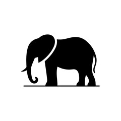Obraz premium minimalist vector silhouette, Such a gentle-looking elephant