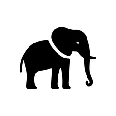 Fototapeta premium minimalist vector silhouette, Such a gentle-looking elephant