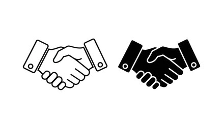 Handshake agreement deal partnership isolated on a transparent background