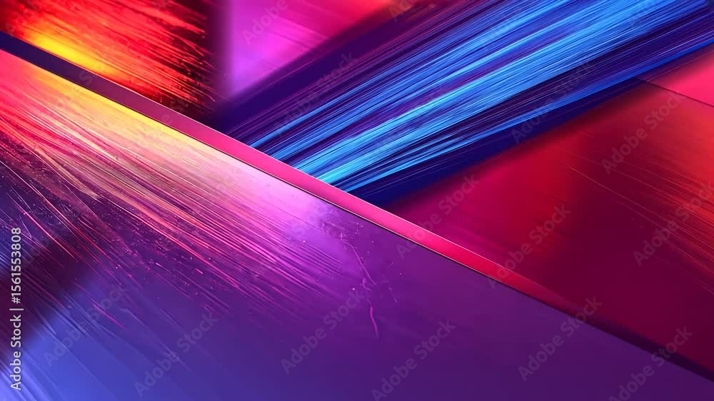 Poster abstract design with vibrant colors and moving lines