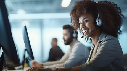 A professional customer service staff