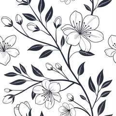 seamless floral pattern with flowers