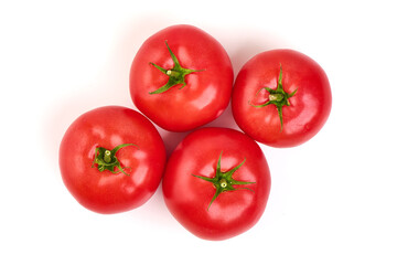 Ripe Tomatoes, isolated on white background