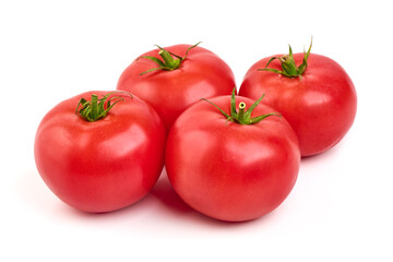Four Tomatoes, isolated on white background