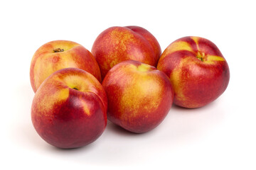 Nectarines, Fresh Fruit Arrangement, isolated on white background