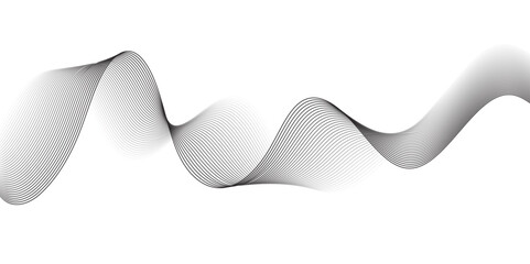 "A minimalist, abstract design featuring a smooth, flowing wave or ribbon-like element in shades of grey against a clean white background, emphasizing gentle curves and subtle gradients."