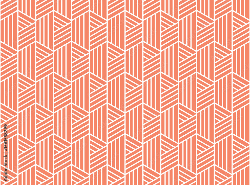 Aufkleber abstract geometric pattern with stripes, lines. seamless vector background. white and pink ornament.