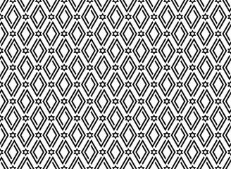 Abstract geometric pattern. A seamless vector background. White and black ornament. Graphic modern pattern. Simple lattice graphic design.