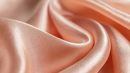 Soft peach satin folds