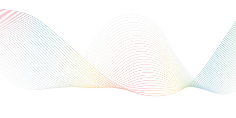 A minimalist, abstract illustration on a crisp white background featuring a series of delicate, fine, undulating lines that form subtle waves.