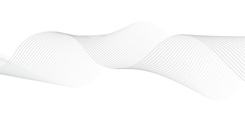 Fototapeta premium A minimalist abstract image featuring a flowing, translucent, wavy line or ribbon against a clean white background, evoking a sense of calm movement and simplicity. 