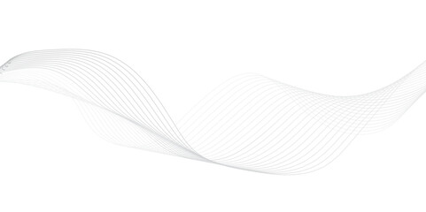 Fototapeta premium A minimalist abstract image featuring a flowing, translucent, wavy line or ribbon against a clean white background, evoking a sense of calm movement and simplicity. 