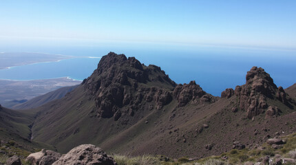 Roque Nublo Gran Canaria Iconic Volcanic Rock Outcrop with Island Crater Valley Views