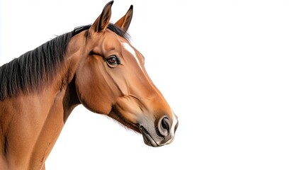Obraz premium Brown Horse Isolated