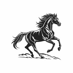  Vactor Horse run silhouette of clean vactor of hourse Animal Horse Rearing horse frind good