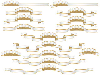 リボン、6白、波縁2