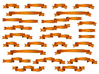 リボン、9オレンジ、縁2