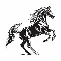  Vactor Horse run silhouette of clean vactor of hourse Animal Horse Rearing horse frind good