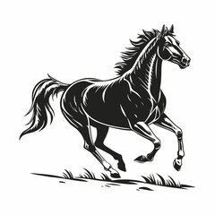  Vactor Horse run silhouette of clean vactor of hourse Animal Horse Rearing horse frind good